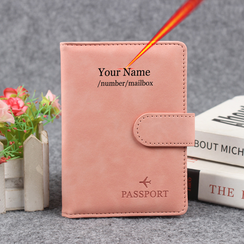Travel Accessories Rfid - غطاء جواز السفر بزر مغناطيسي تخصيص