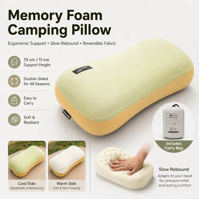 Neck Pillow Memory Foam - وسادة محمولة خفيفة الوزن من الفوم