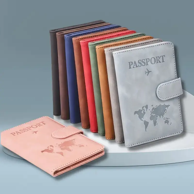 Travel Accessories Rfid - حافظة جواز سفر للجنسين مزودة بتقنية