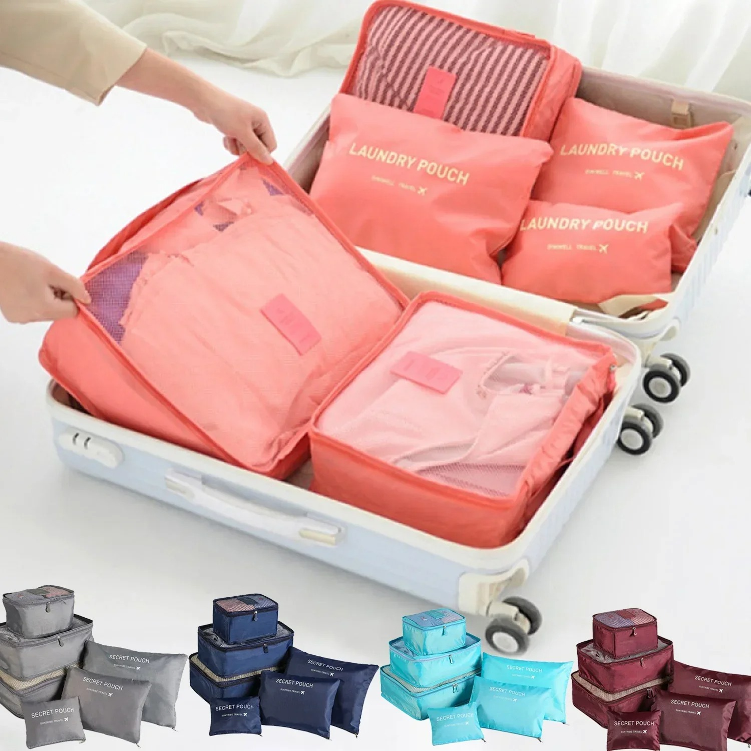 مجموعة من 6 حقائب تخزين للسفر، - مراجعة Travel Accessories Gift Set وسعره