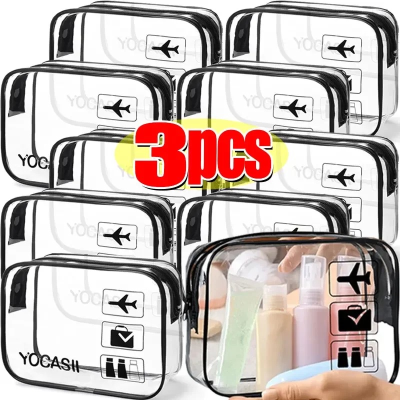 حقيبة مكياج شفافة بسحاب، منظم  - مراجعة Toiletry Bag Tsa وسعره