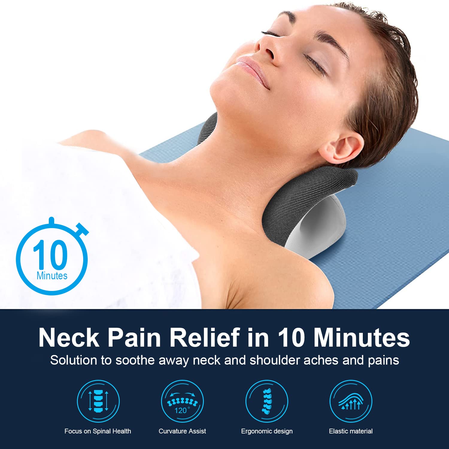 غطاء وسادة علاجية مدفئة لتمديد - مراجعة Neck Pillow Memory Foam وسعره