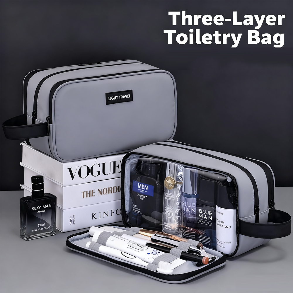 حقيبة مستلزمات الحمام للرجال،  - مراجعة Travel Accessories Kit For Men وسعره