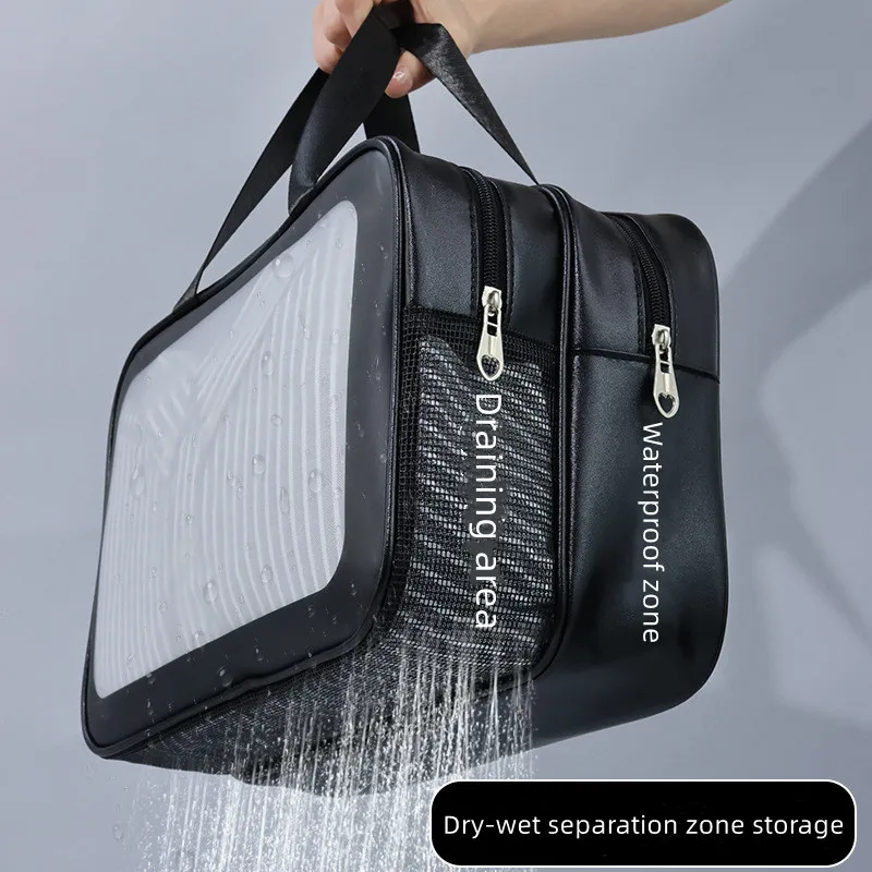 حقيبة مكياج PU شفافة مزدوجة لل - مراجعة Toiletry Bag Tsa وسعره