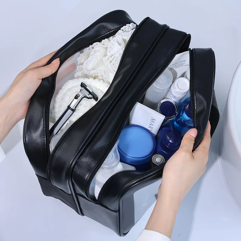 حقيبة مكياج PU شفافة مزدوجة لل - مراجعة Toiletry Bag Tsa وسعره