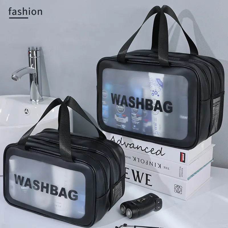حقيبة مكياج PU شفافة مزدوجة لل - مراجعة Toiletry Bag Tsa وسعره